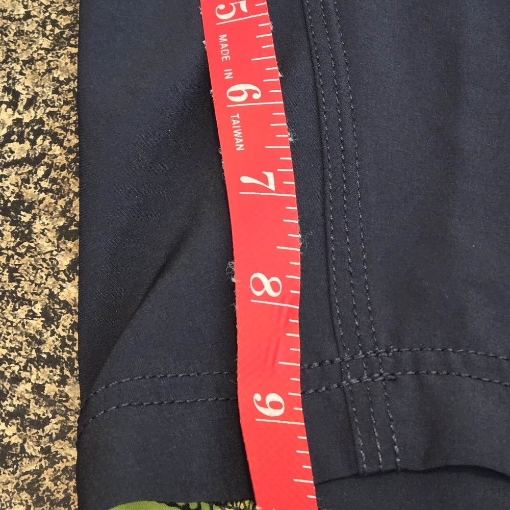 Speedo Men's M Blue Black Board Shorts Swim Trunks Colorful Neon Trim Drawstring - Picture 11 of 15